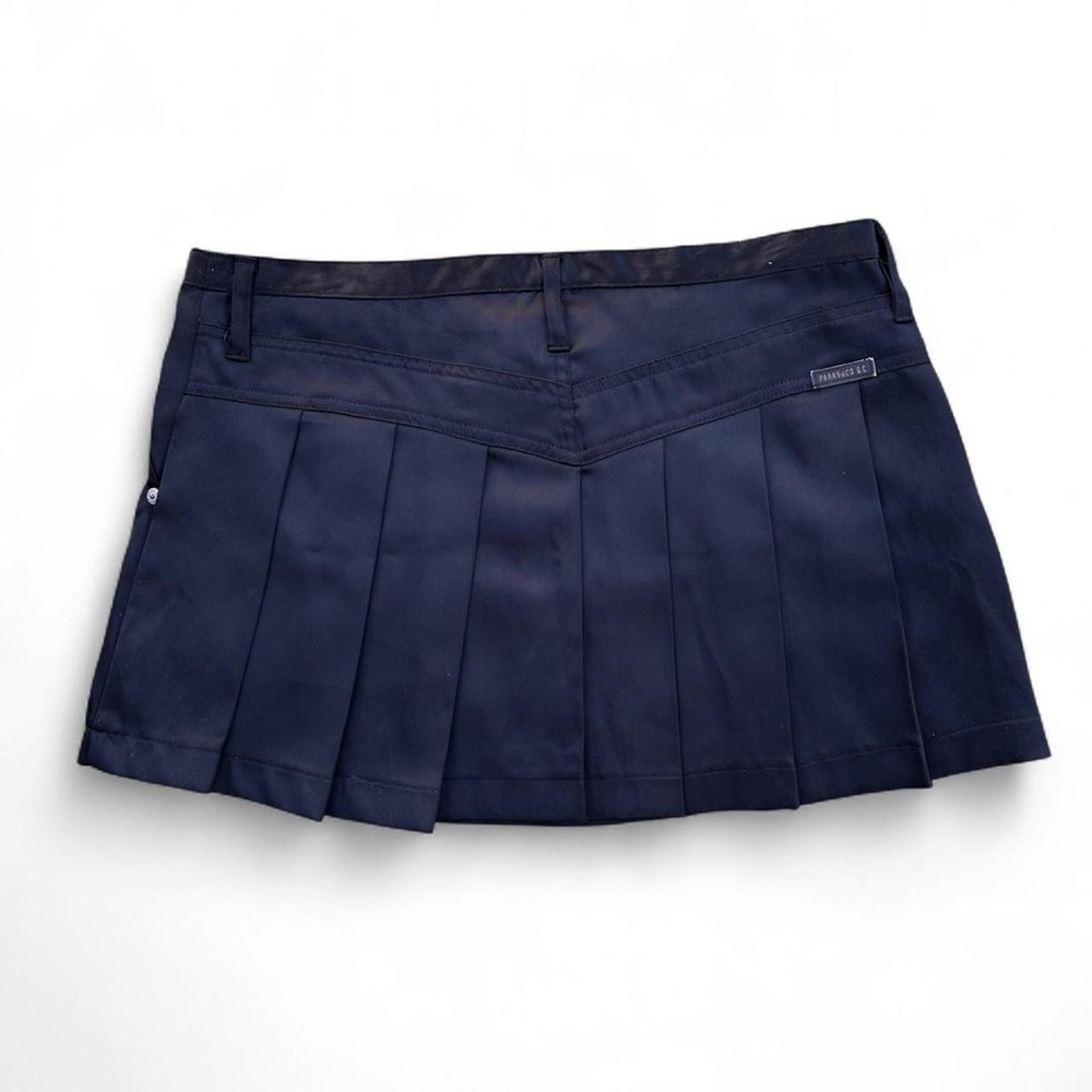 Vintage Designer Black Satin Mini Skirt by Parasuco